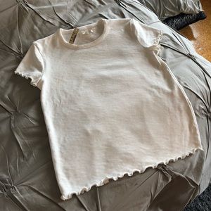 Madewell Baby Tee, ivory, size small